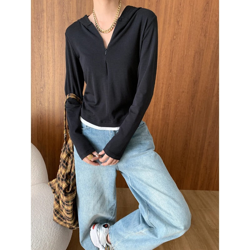 Damen Hoodie Mit Reißverschluss Und Daumenlöchern Norvielle - Norvielle
