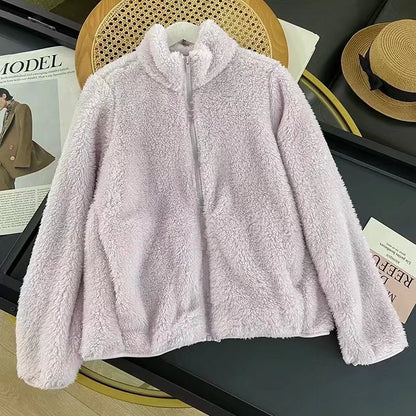 Damen Fleecejacke Weiches Innenfutter Hochkragen Norvielle
