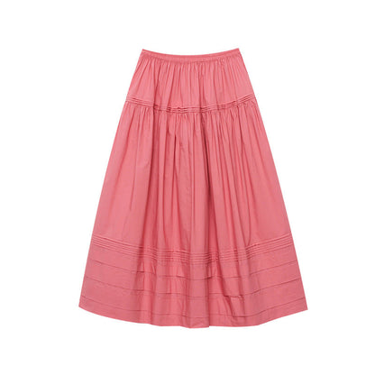 Damen Midirock Voluminöses Design Bequemer Taillenzug Norvielle