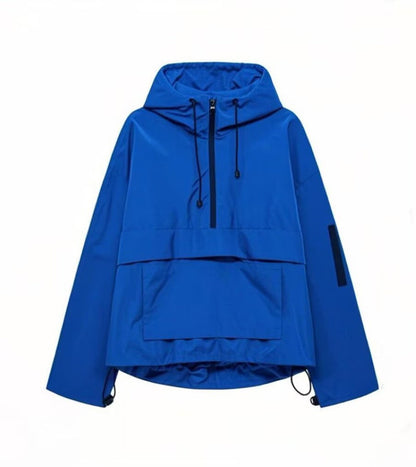 Damen Windjacke Verstellbares Kapuzenjacke Funktionsjacke Mit