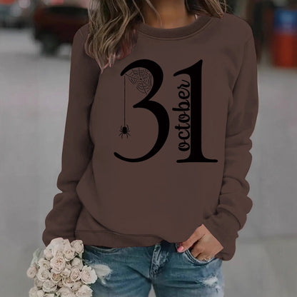 Damen Sweatshirt Halloween-Motiv Bequem Grün