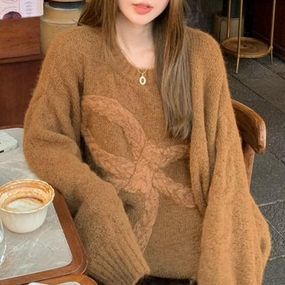 Damen Grobstrickpullover Zopfdesign Norvielle