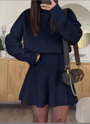 Damen Strickkleid mit Kapuze Norvielle