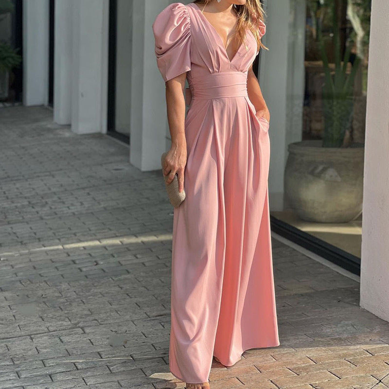 Damen Jumpsuit Puffärmel Elegant Norvielle