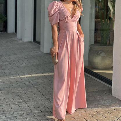 Damen Jumpsuit Puffärmel Elegant Norvielle