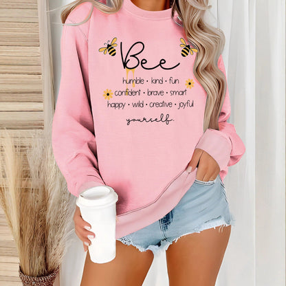 Damen Sweatshirt Bienenmotiv Positiv