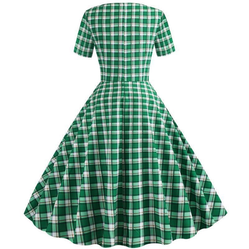 Damen Swingkleid Kariert Norvielle