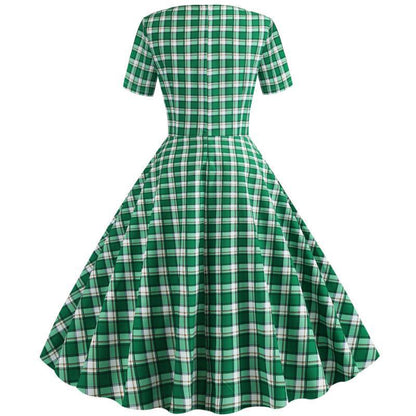 Damen Swingkleid Kariert Norvielle