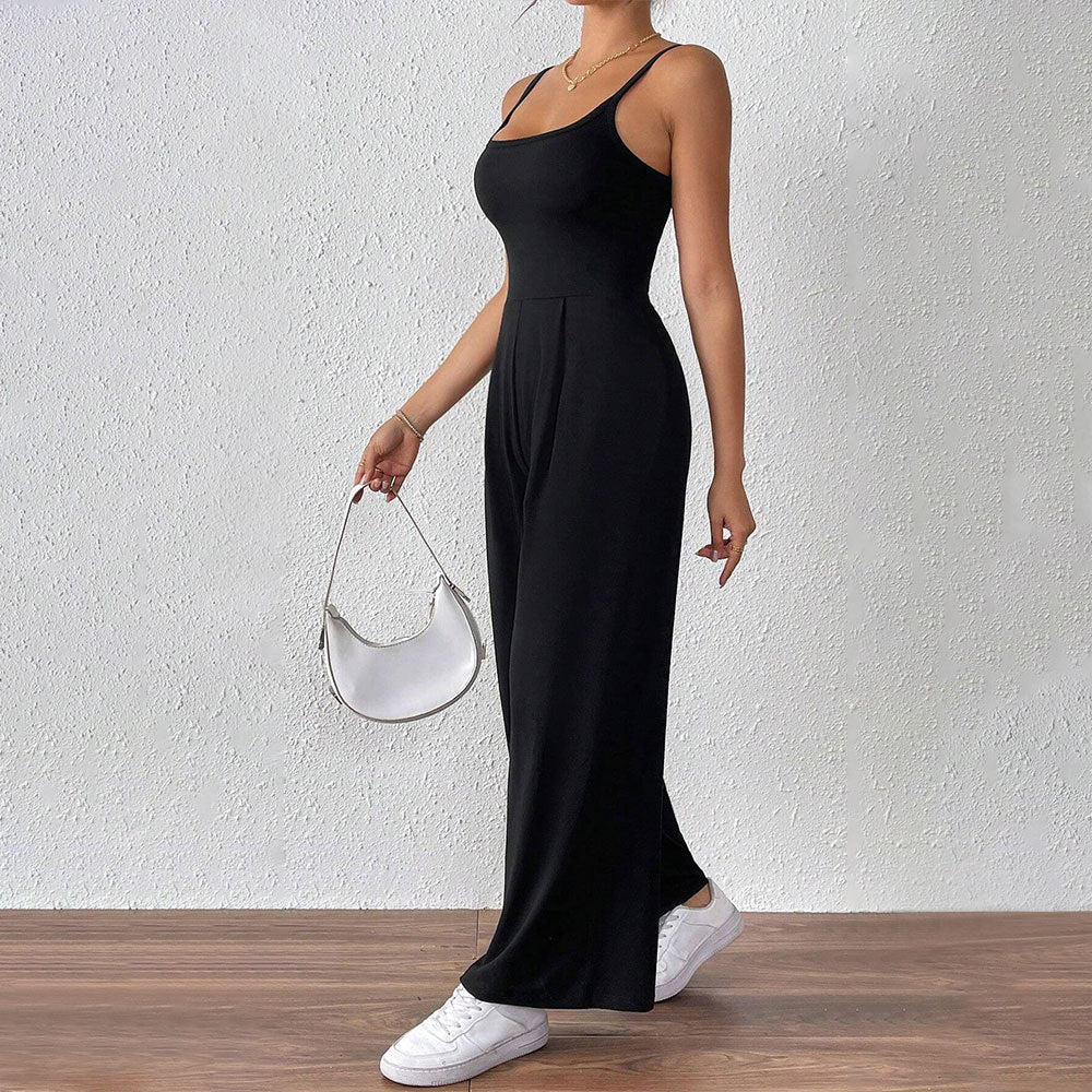 Damen Jumpsuit Schmale Träger Eleganter Schnitt Norvielle