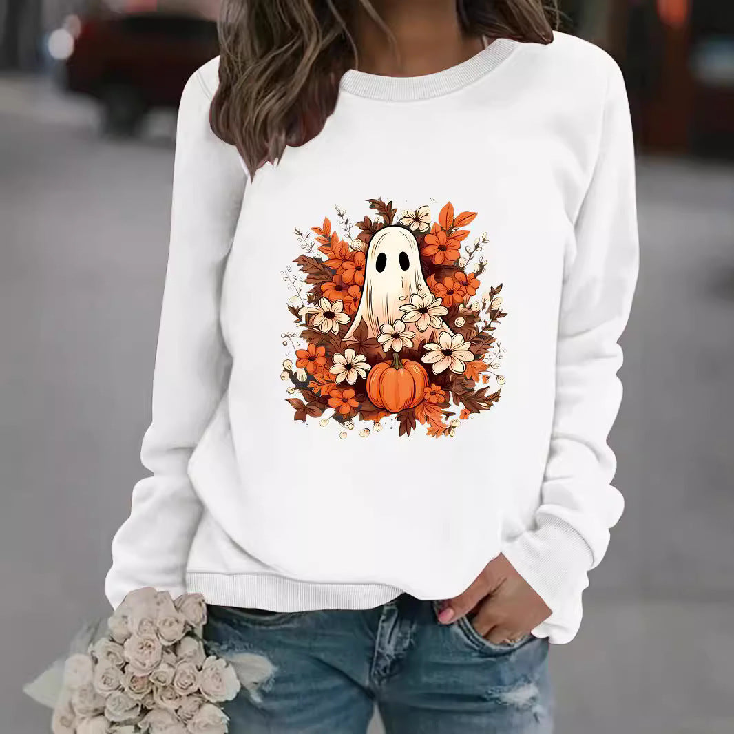Damen Sweatshirt Herbstmotiv Gruselig Norvielle