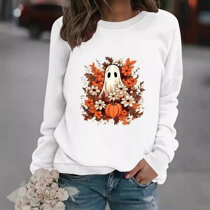 Damen Sweatshirt Herbstmotiv Gruselig Norvielle