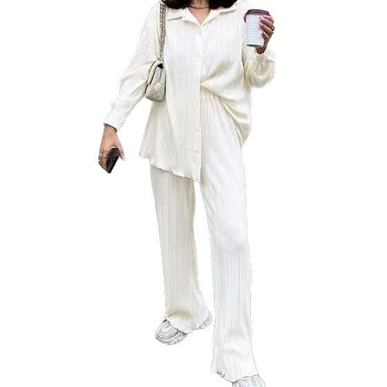 Damen Lounge-Set Plissee Soft Norvielle