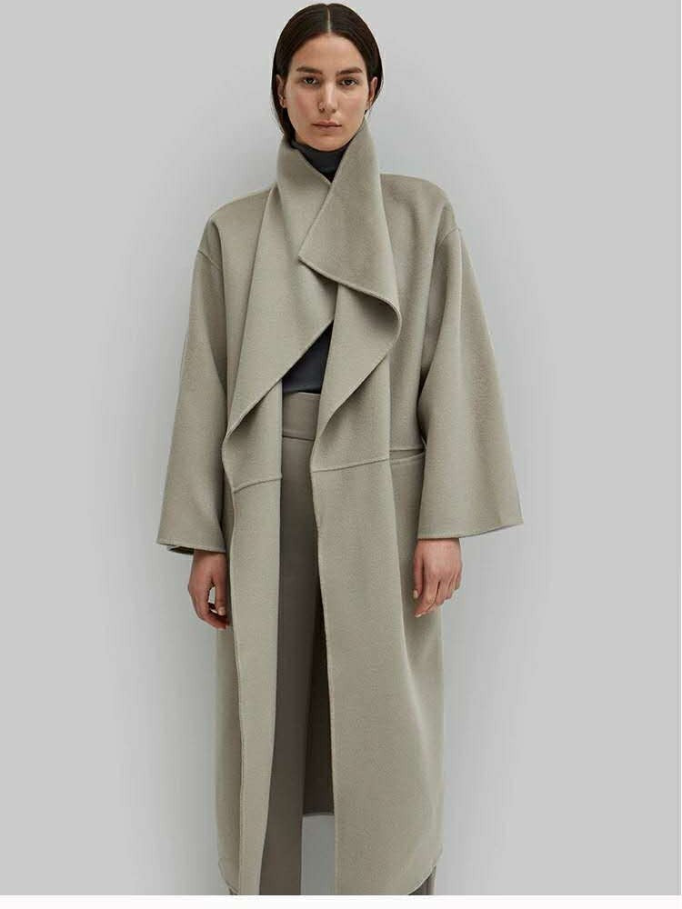 Damen Oversize-Mantel Offener Vorderteil Norvielle
