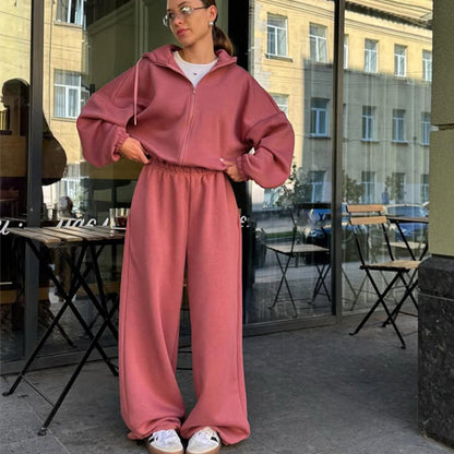Damen Kapuzenpullover Set Norvielle Bequem Weite Jogginghose