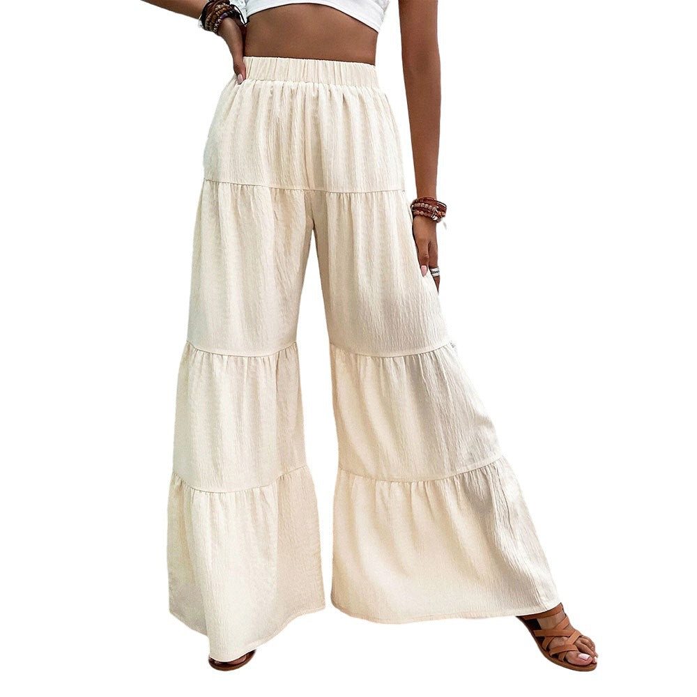 Damen Palazzo-Hose Weit Elastischer Bund Norvielle