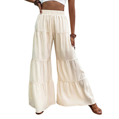 Damen Palazzo-Hose Weit Elastischer Bund Norvielle