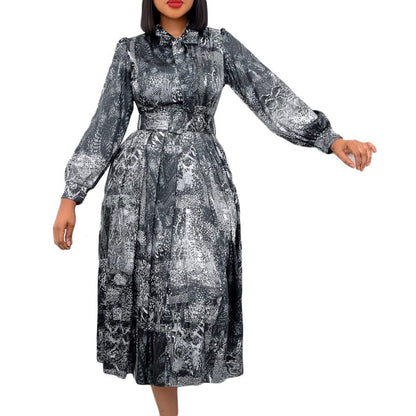 Damen Midi-Kleid mit Schleife und Gürtel Norvielle