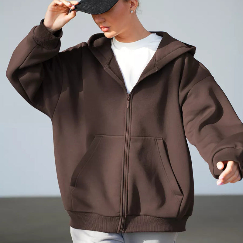 Damen Softshell Zip-Hoodie Jacke Kängurutaschen Weich Norvielle - Norvielle