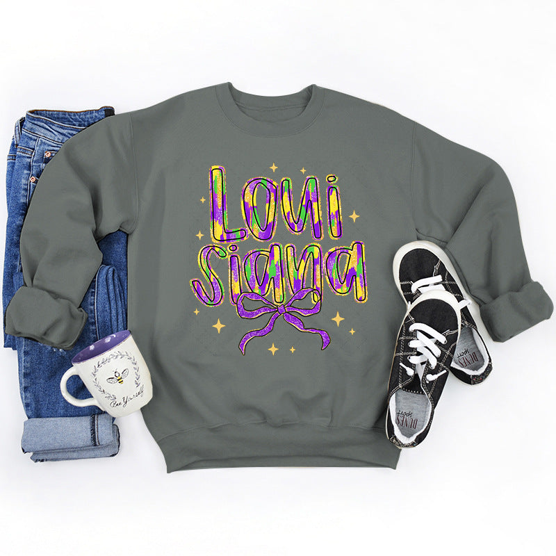Damen Sweatshirt Weiches Innenfutter Mit Schriftzug Norvielle