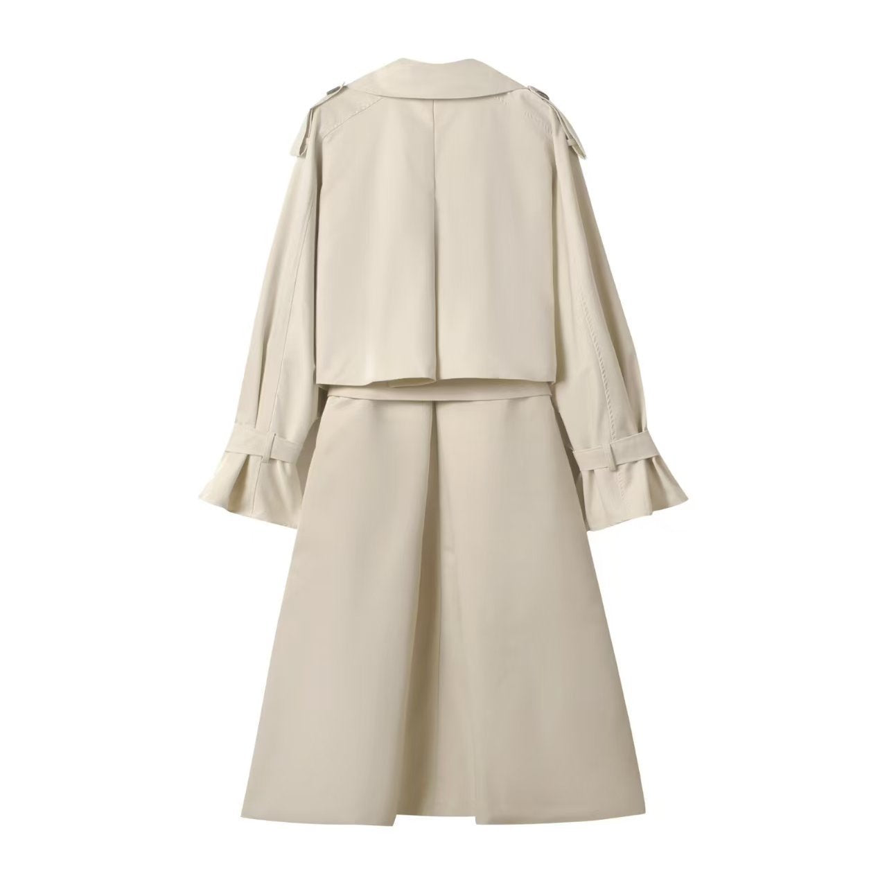 Damen Trenchcoat mit Gürtel und Oversized-Kragen Norvielle