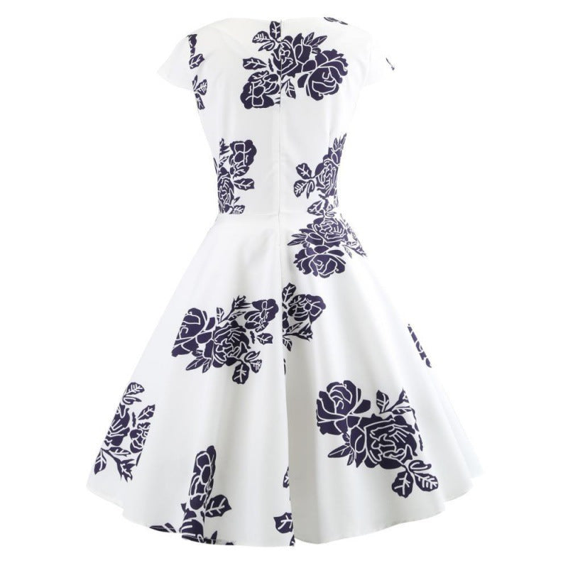 Damen Wickelkleid Floraler Druck Schwingender Rock Norvielle