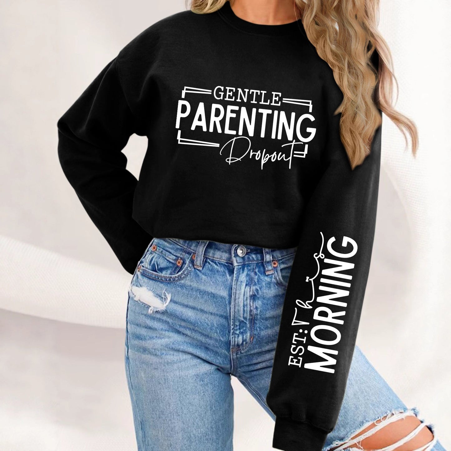 Damen Sweatshirt Elternschaftsmotiv Lässiger Schnitt Norvielle - Norvielle