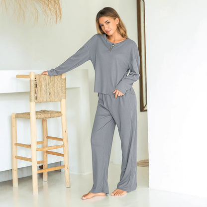 Damen Waffel Pyjama Set Norvielle