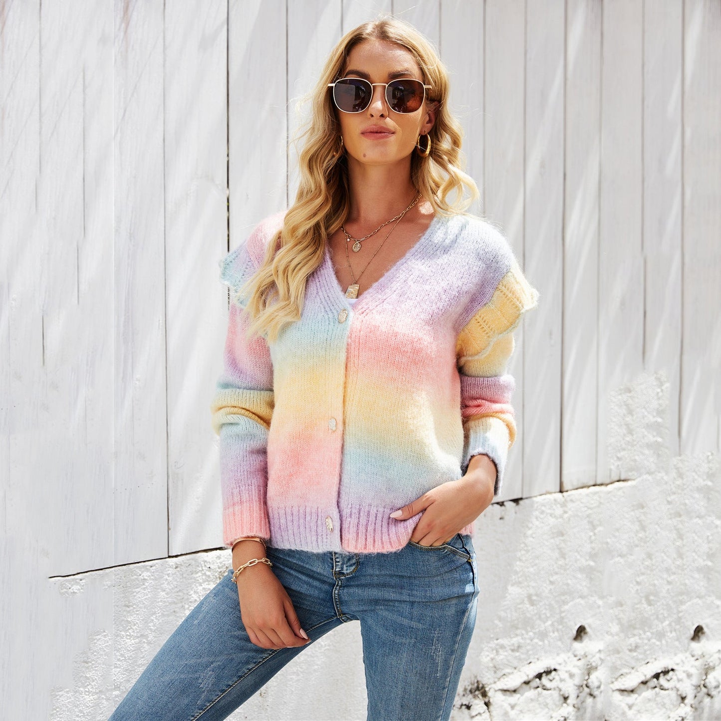 Damen Strickjacke Bunt Norvielle