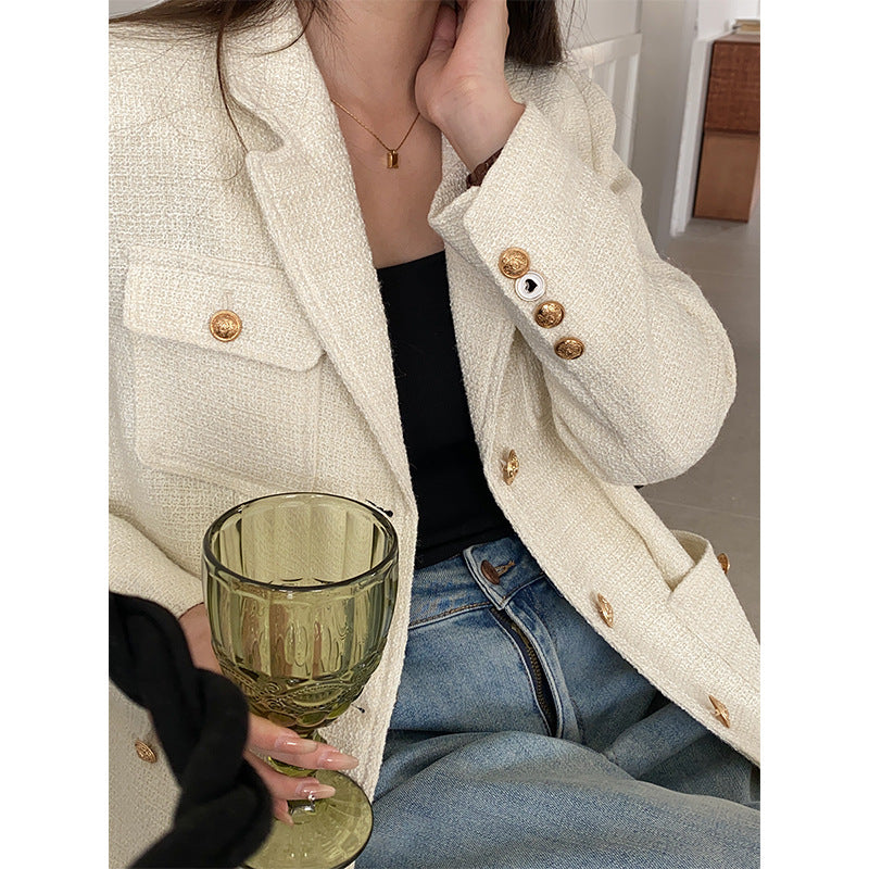 Damen Boucle Blazerjacke mit Taschen Norvielle - Norvielle
