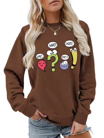 Damen Pullover Lässig Humorvolles Motiv Norvielle