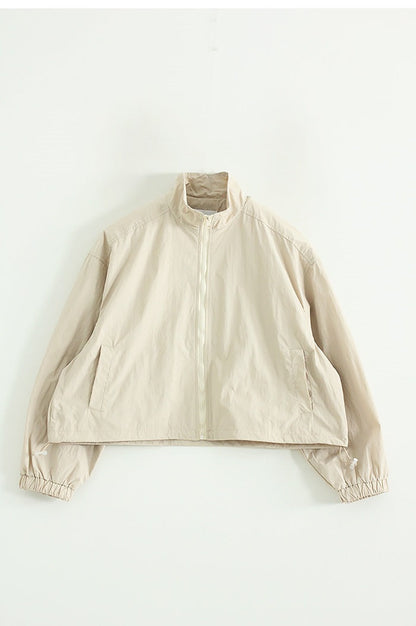 Damen Übergangsjacke Hochkragen Kordelzug Norvielle