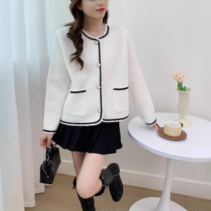 Damen Strickjacke mit Knöpfen und Taschen Norvielle - Norvielle