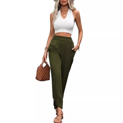 Damen Freizeithose Elastischer Taillenbund Bequem Norvielle