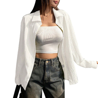Damen Bluse Strukturiert Locker Norvielle