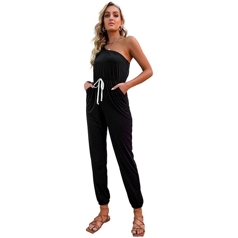 Damen Jumpsuit Elastisch Verstellbare Träger Norvielle