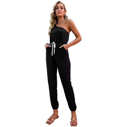 Damen Jumpsuit Elastisch Verstellbare Träger Norvielle