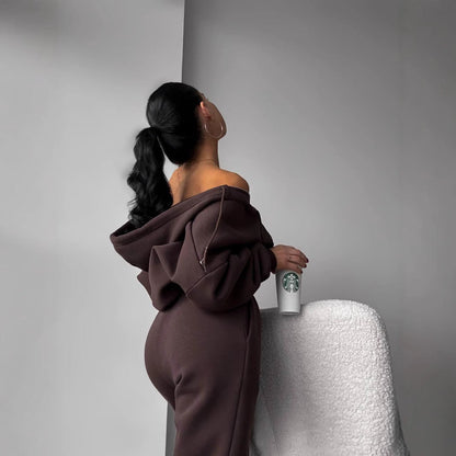 Damen Sport Crop- Set Reißverschluss Breiter Bund Norvielle