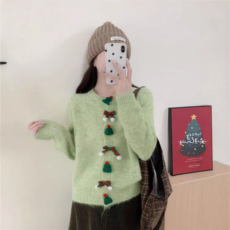 Damen Strickjacke Festliche Applikationen Norvielle