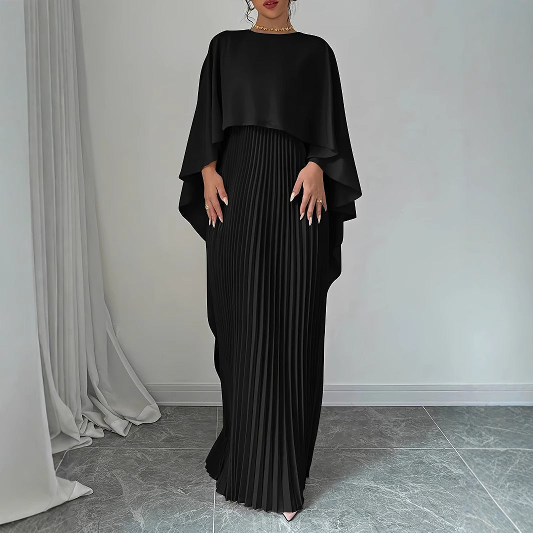 Damen Langkleid Plisseefalten