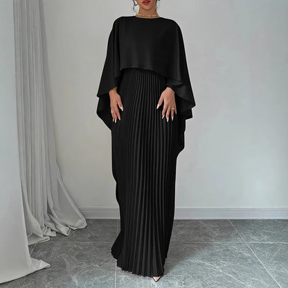 Damen Langkleid Plisseefalten