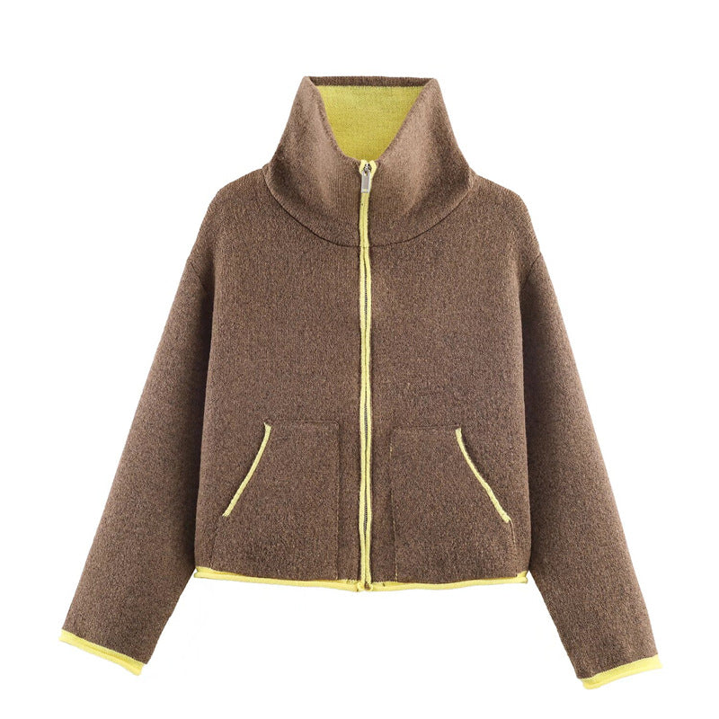 Damen Fleecejacke Oversized mit Kragen und Taschen Norvielle
