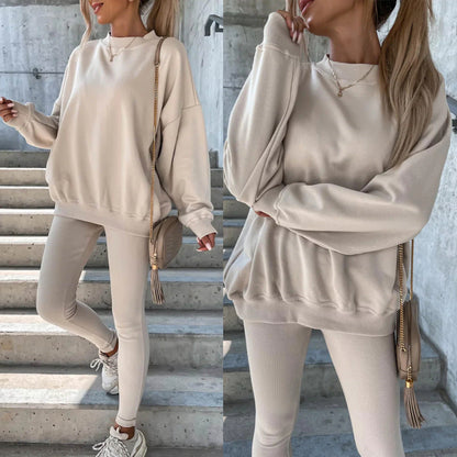Damen Oversized Sweatshirt Set mit engen Leggings Norvielle - Norvielle