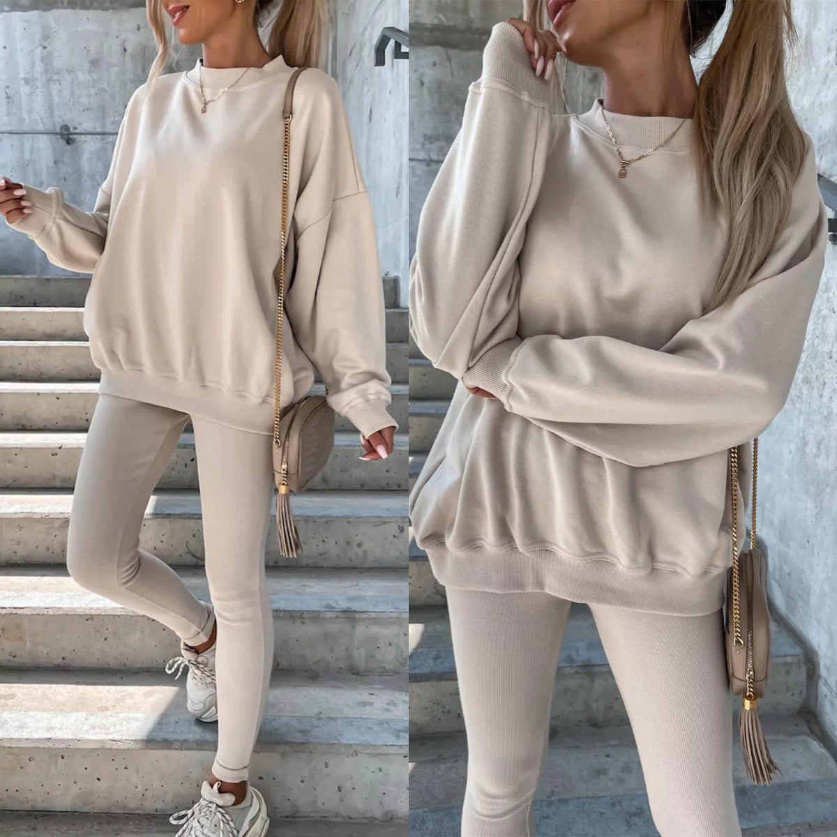 Damen Sweatshirt Leggings Set Norvielle - Norvielle