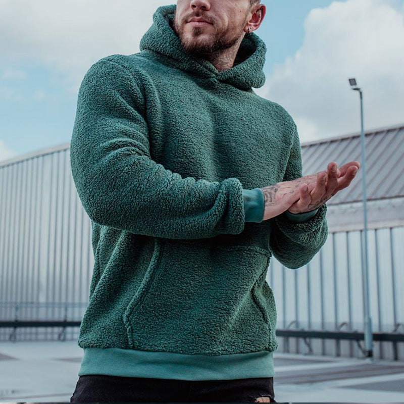 Herren Kapuzenpullover Weicher Fleece Hoodie Kängurutasche