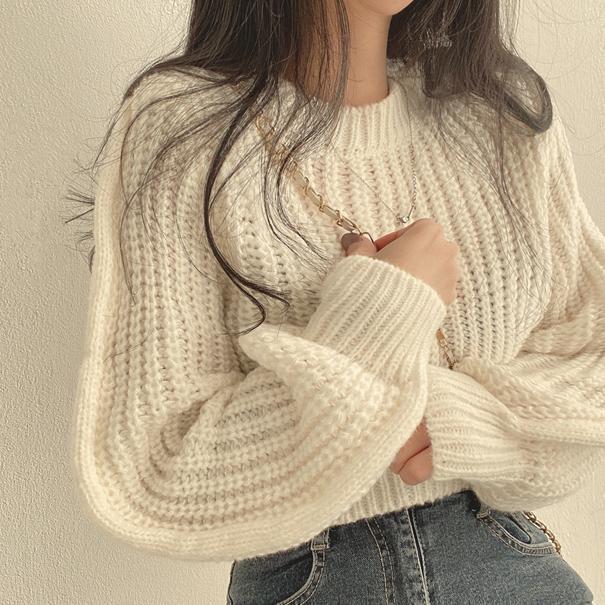 Damen Strickpullover Weiches Material Rippenmuster