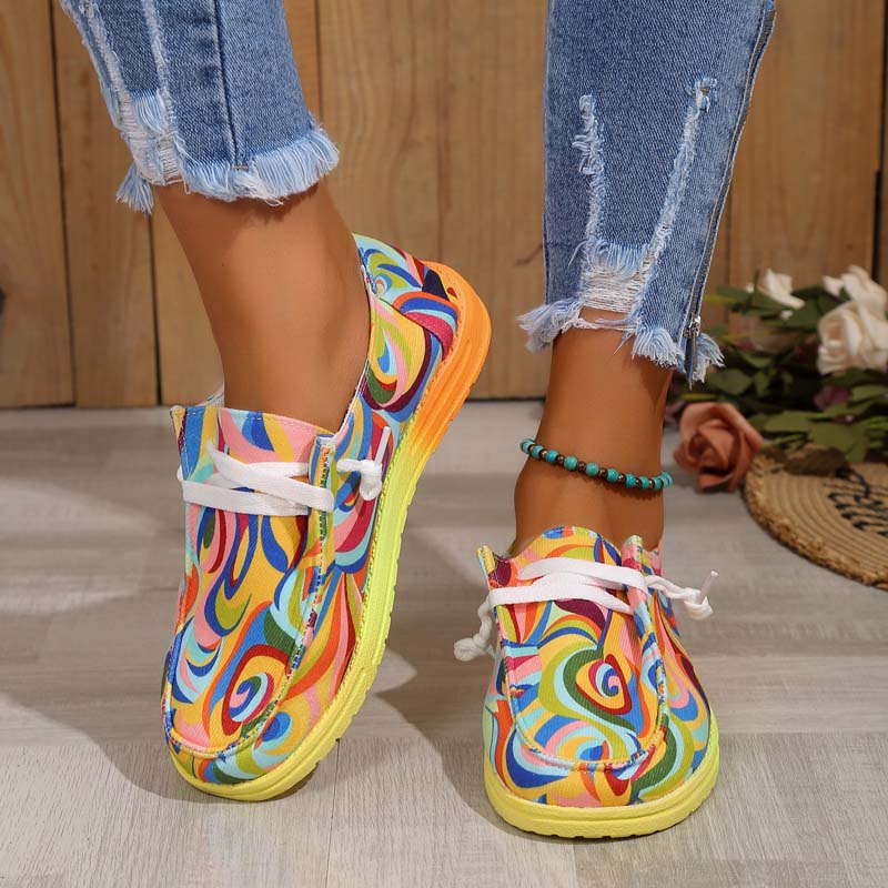 Norvielle Damen Bunte Turnschuhe