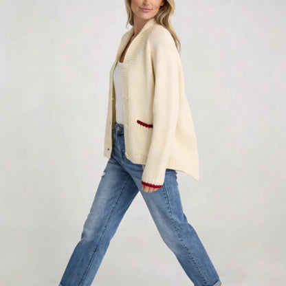 Damen Strickjacke Krabbenmuster Norvielle