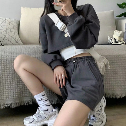 Damen Crop- und Shorts Set Norvielle - Norvielle
