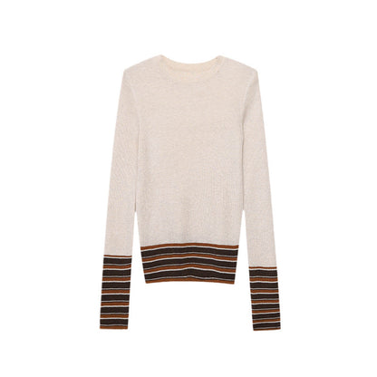 Damen Strickpullover Modische Streifen Norvielle