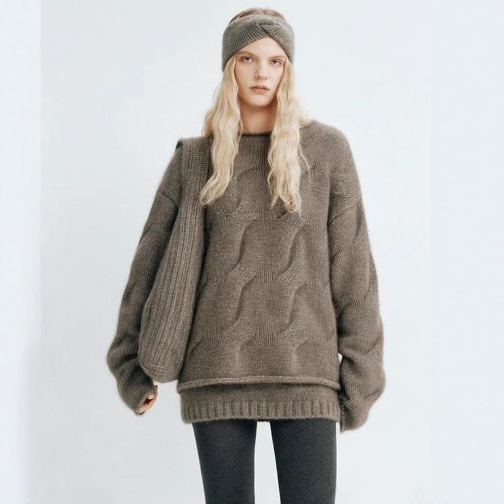 Damen Oversized-Pullover Mohair Norvielle Kuschelig